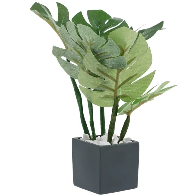 Plastic Miniature Bonsai Model Faux Succulents Tiny Potted Plants