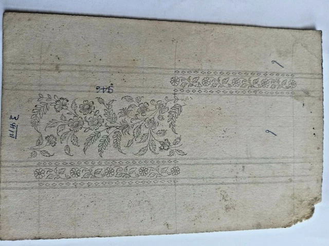 Piece of handmade design floral collectible design textile design of indian art