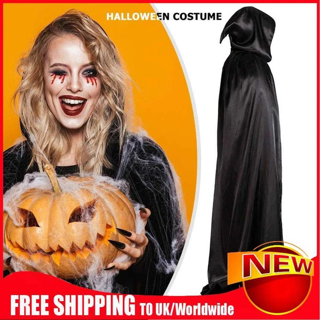 Mantello diavolo creativo cosplay nero Death Cape divertente spaventoso per festa a tema terrore