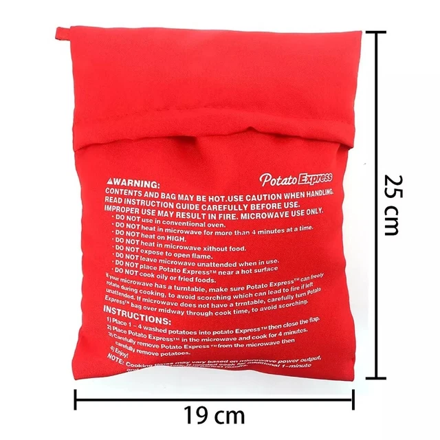 Sac De Cuisson Vapeur Pour Micro-ondes - Potato Express - Cuisson Rapide Pommes De Terre - Neuf