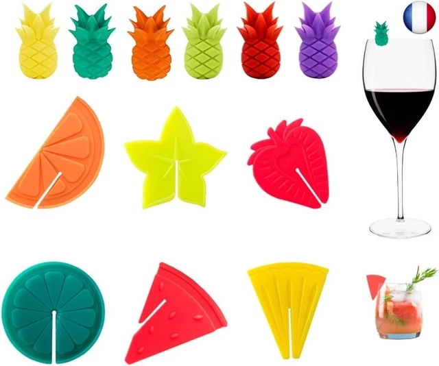 Lot De 24 Marqueurs De Verre Réutilisables En Silicone - Bande Élastique Pour Éviter Les Confusions En Fête