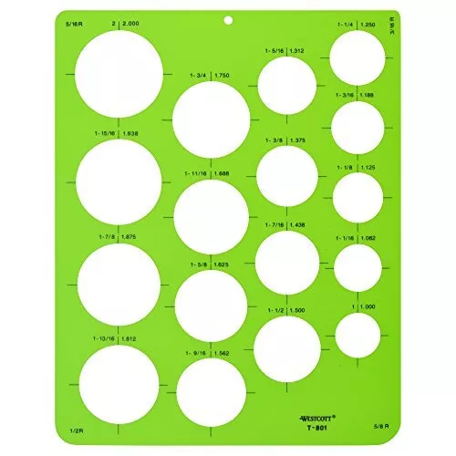 Technical Circles Drawing Template (T-801)