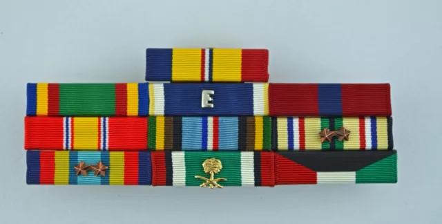 Marine Corps 10 Ribbon Bar - Gulf War Southwest Asia Service -made in USA- USMC