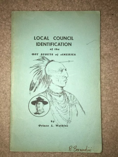 Boy Scout BSA Local Council Identification Prince Watkins First Edition CSP Book