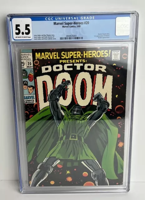 Marvel Super-Heroes #20 CGC 5.5 Marvel 1969 Doctor Doom Story First App. Valeria