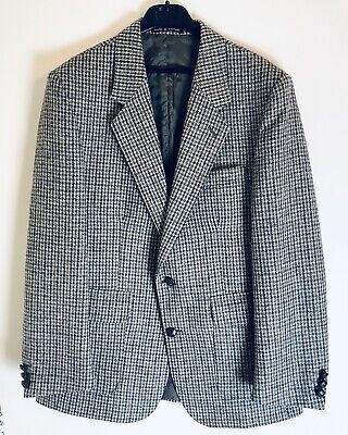Cappotto vintage Dunn & Co Crombie Aberdeen Scozia pura lana tweed - S 41