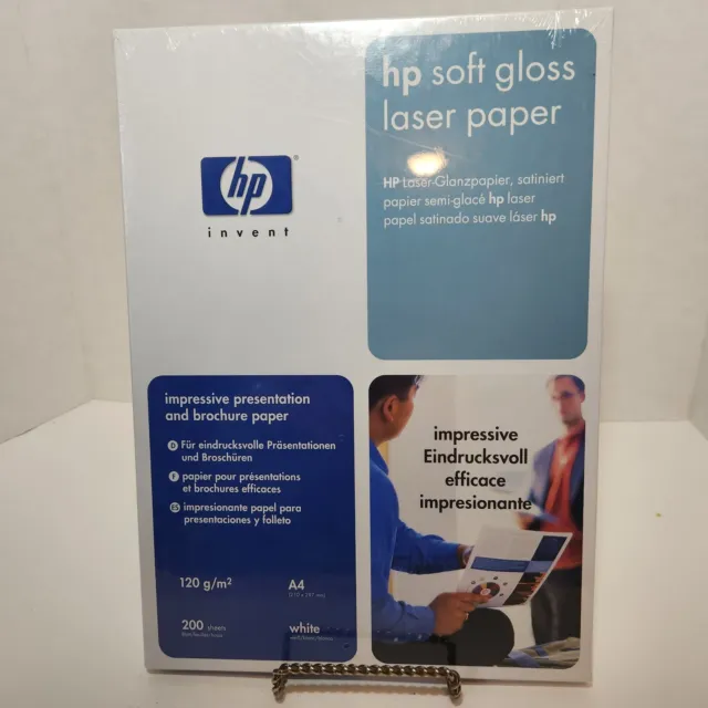 HP White Soft Gloss Laser Paper 120g A4 200 Sheets New Sealed