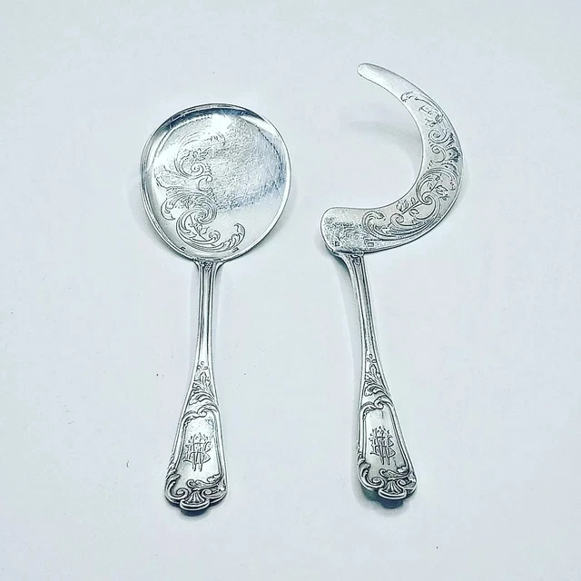 12 Couverts à Poisson Métal Argenté Style Rocaille Orfèvre SFAM Vintage French Silver-plated 24p Fish Cutlery Set Rococo St - Ireland