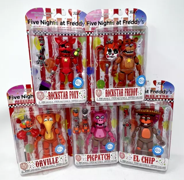 6pcs SET FNAF Five Nights at Freddy's Pizzeria Simulator Action Figures