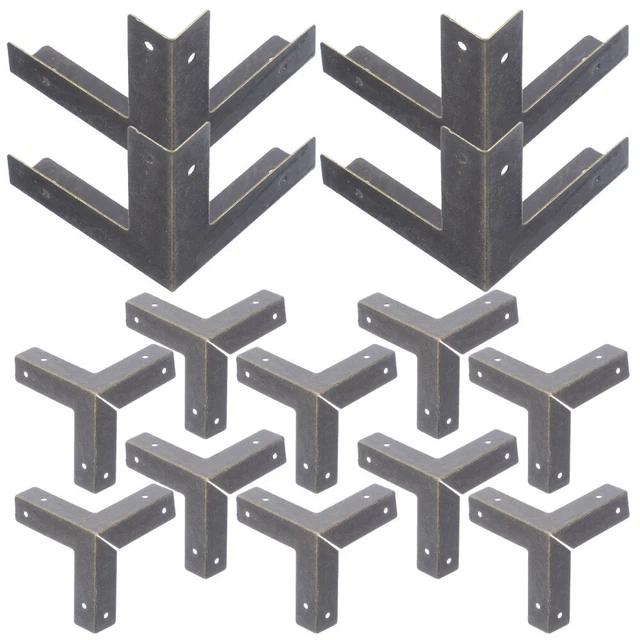 20 Pcs Wooden Box Corner Zinc Alloy Table Protectors Guards Covers
