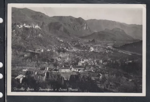 Cartolina Varallo Sesia Panorama e Sacro Monte AB940