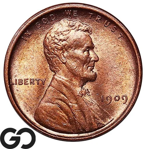 1909 VDB Lincoln Cent Wheat Penny, Red, Solid Gem BU++ RD ** Free Shipping!