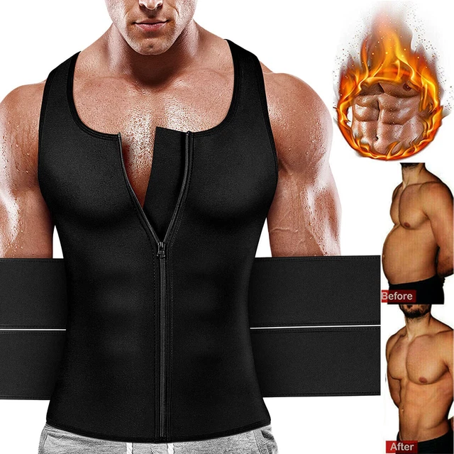MEN'S COMPRESSION Tank Top Sweat Vest Fitness Body Shaper