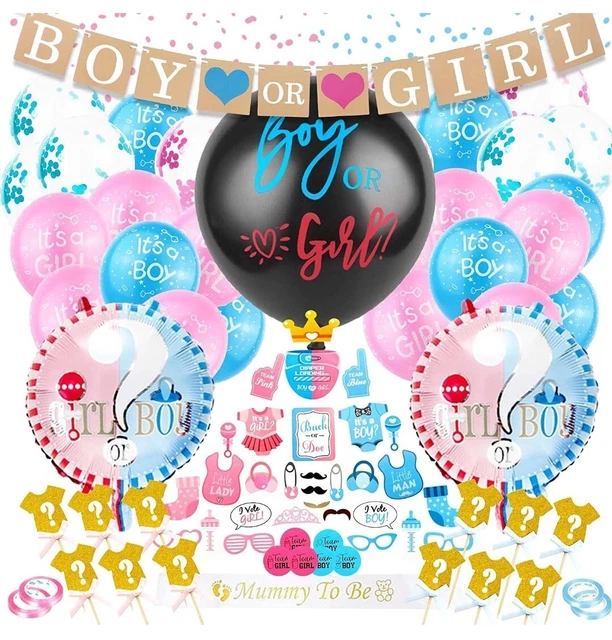 Gender Reveal Party Deko Babyparty Babyshower Boy or Girl Geschlecht Enthüllung
