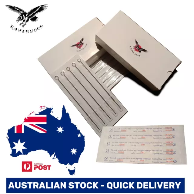 50 x Premade Sterilized Tattoo Needles 1RL 3RL 5RL 9RL 11RL 7F 9F 7RM 15RM 9RS