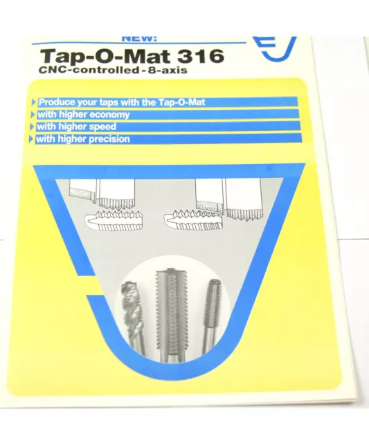 Tap-O-Mat 316 Grinding Machine Advertisement Booklet  (W-4-Box 9-23-Rct)