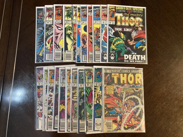 MARVEL COMICS: THE MIGHTY THOR COMIC BOOK LOT 22 Issue Lot  (1982-1992)
