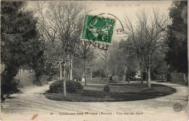 CPA CHALONS-sur-MARNE - A view of the garden (126158)