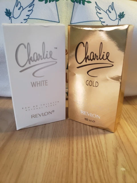 Revlon Charlie White& Gold perfume Bottles