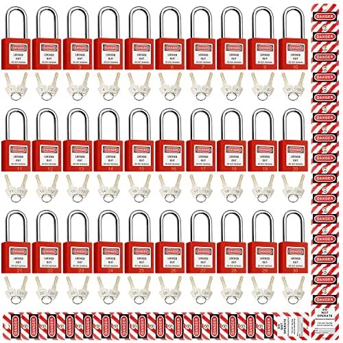 Lockout Tagout Locks, Safety Padlock, Keyed Differently Loto Safety Padlocks
