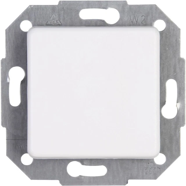 Placca Bianca Due Pulsanti Nupi Geco 08WPB - Per Impianti Elettrici - Foto 2