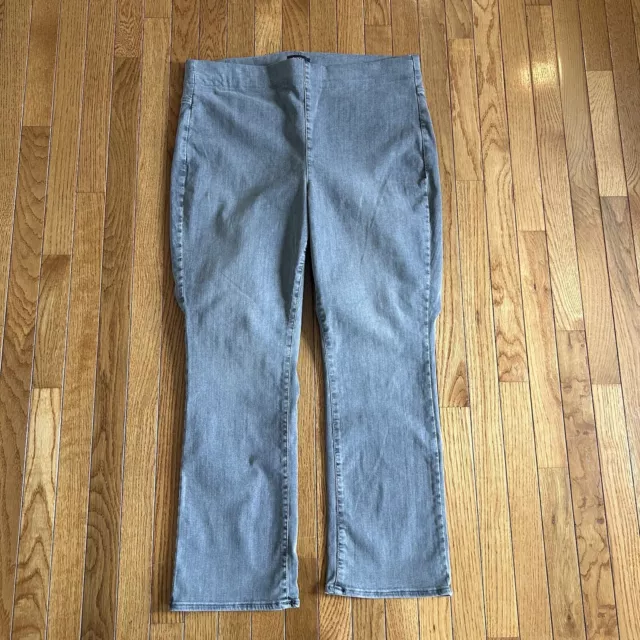 NYDJ PULL ON Slim Bootcut Spanspring Gray Denim Womens Jeans 1X 14W-16W ...