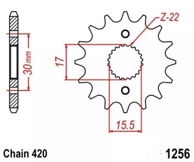 Pignon KR 14Z pas 420 pour HONDA CR CRF XR 50 70 80 85