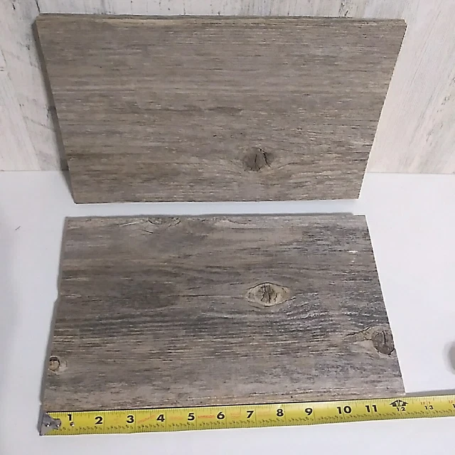12"x7" Reclaimed Old Fence/Barn Wood Boards Crafts Distressed Set Of 2 Boards 3