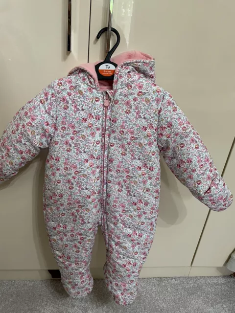 mothercare baby girls pramsuit 6-9 Months