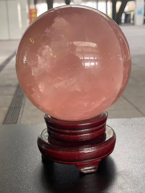 7.48 LB Natural rose pink quartz sphere crystal ball Reiki healing SJG 230514016