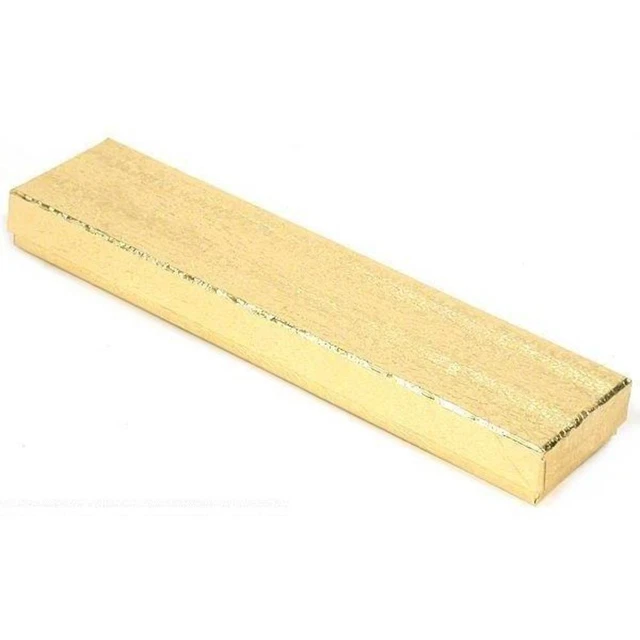 Gold Cotton Filled Bracelet Jewelry Display Gift Box 8 1/8" x 1 7/8"