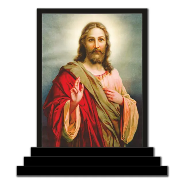 Cristiano Tradicional Madera Jesús Cristo Coche Tablero 7.6X12.7cm Multicolor