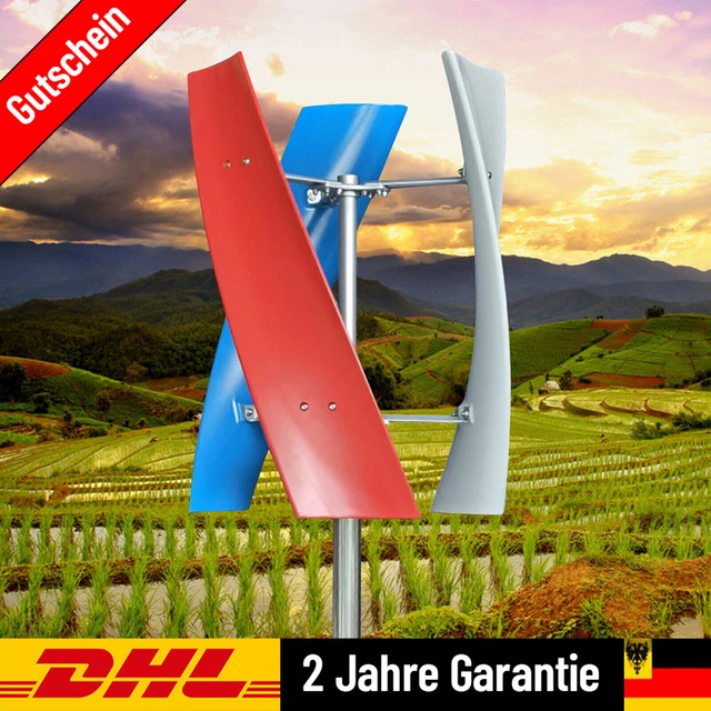 WINDRAD WINDKRAFTANLAGE GARTEN Windturbine windgenerator Vertikal 400W