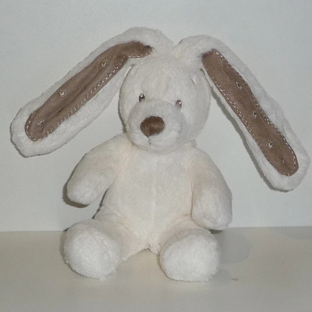Doudou Lapin Pommette - Blanc marron