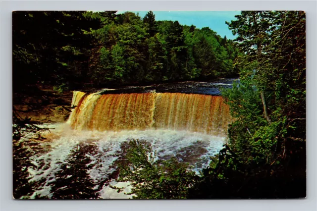 MI Upper Tahquamenon Falls River Michigan Upper Peninsula Vtg Postcard View