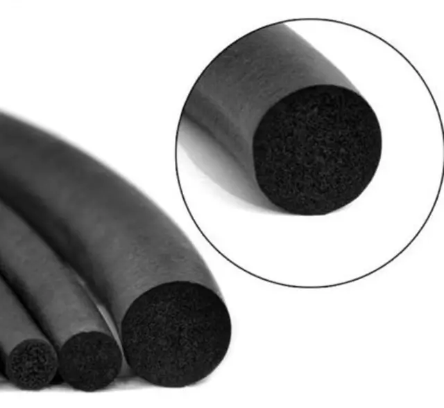 4mm Diameter 33 Feet Long EPDM Sponge Rubber Round Seal Strip