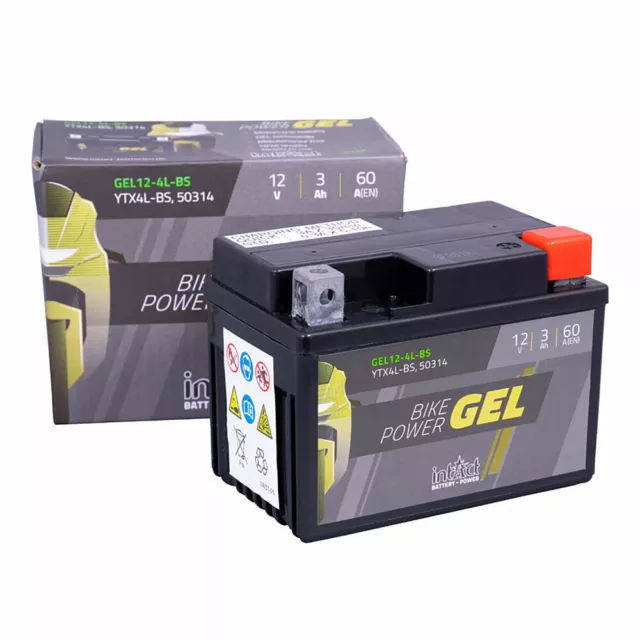 YTX4L-BS Batterie Au Gel INTACT pour Honda CG 125 Br 85-97 Allumage = 60 Cca