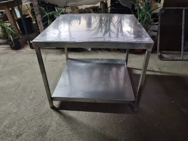 Banco Tavolo In  Acciaio  Usato Lungo 90Cm