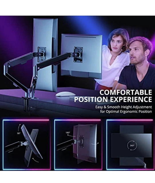 ATUMTEK DUAL MONITOR Stand, Monitor Arm for Dual 15" to 30" Screens