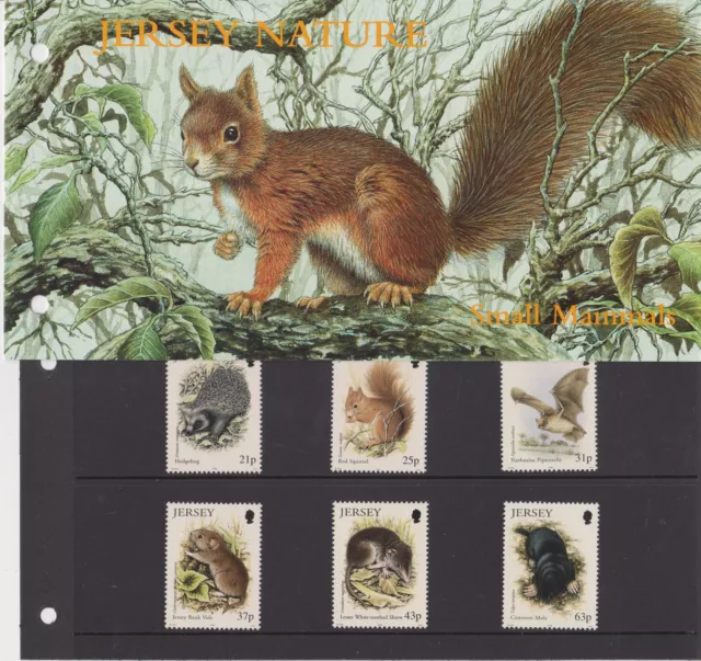 JERSEY PRESENTATION PACK 1999 Small Mammals MNH MINT STAMP SET