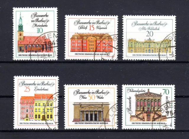 DDR Mi.-Nr. 1661-1666 postfrisch Bedeutende Bauwerke (IV) Gebäude in Berlin