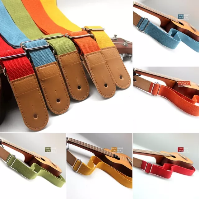 Stand Out on Stage with Fashionable Pure Cotton Ukulele Straps in Bright Colors