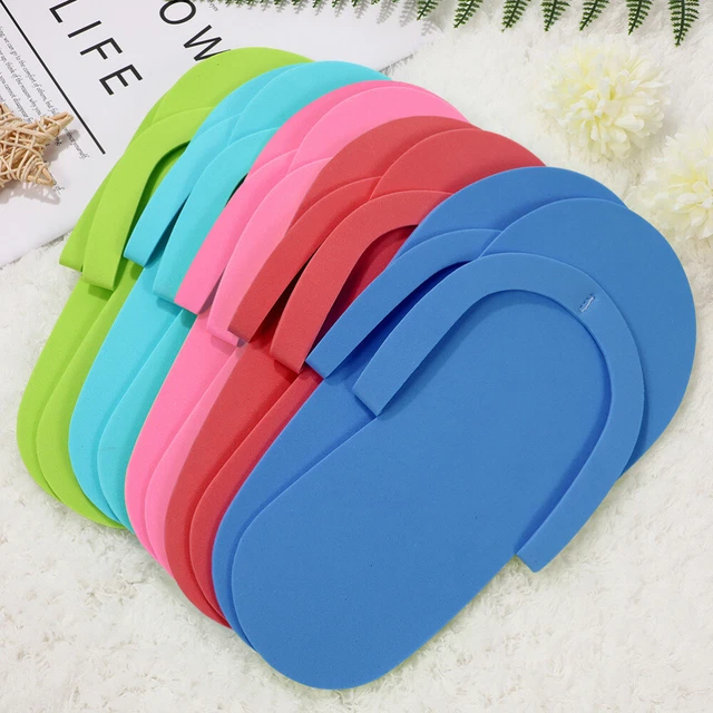 24 pares de zapatillas desechables de una sola vez chanclas de pedicura salón