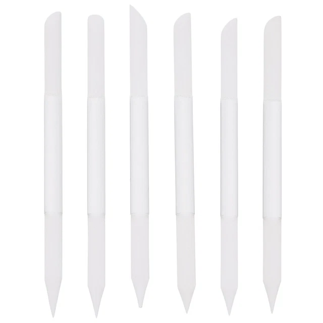 6 STÜCKE Glaskupplung Pusher Nageldatei Set doppelseitige Kristallglas Nageldate