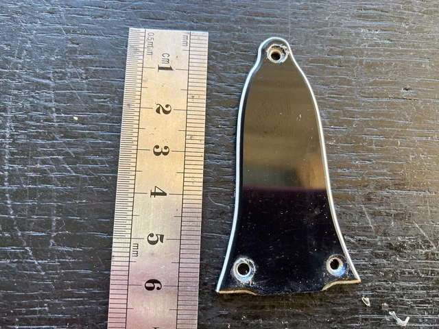 Epiphone "E" Guitar Truss Rod Cover Black - Foto 2