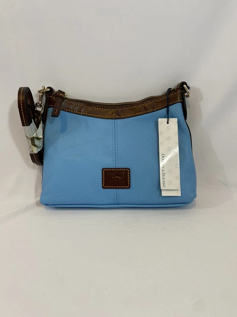 BRAND NEW Dooney and Bourke crossbody pouch bag brown and blue