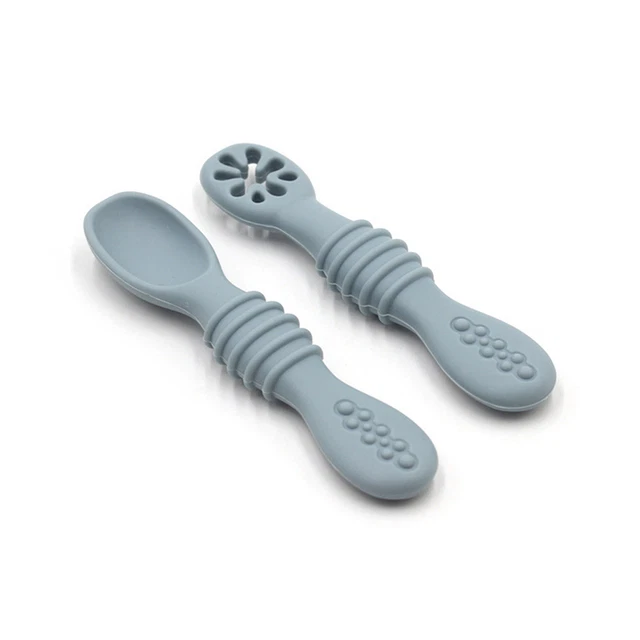 1 Set Kleinkind Utensilien Anti-Drop und Anti-Rutsch Leicht zu greifen Kleinkind Fütterung