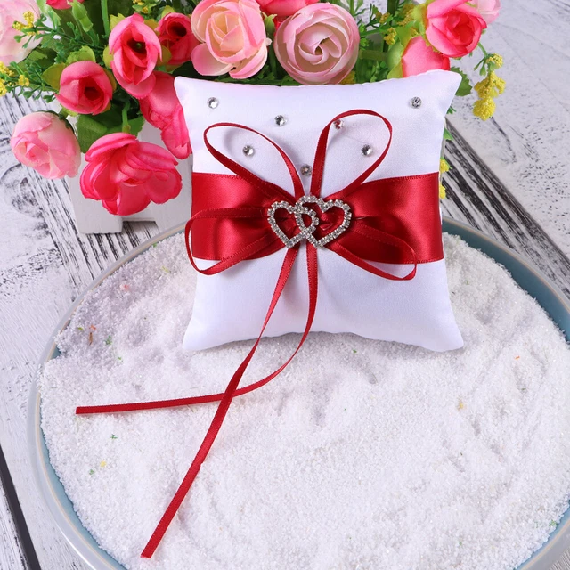 Cuscino per fedi nuziali anello decorato cuscino fede nuziale supporto anello sposa