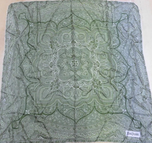 Foulard Vintage En Pure Soie, Années 80, Multicolore, 86x94 Cm (occasion)