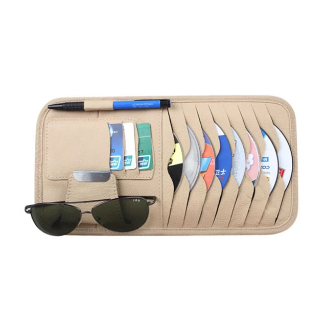 Support de rangement pour CD de voiture pare-soleil pour voiture Porte-lunettes